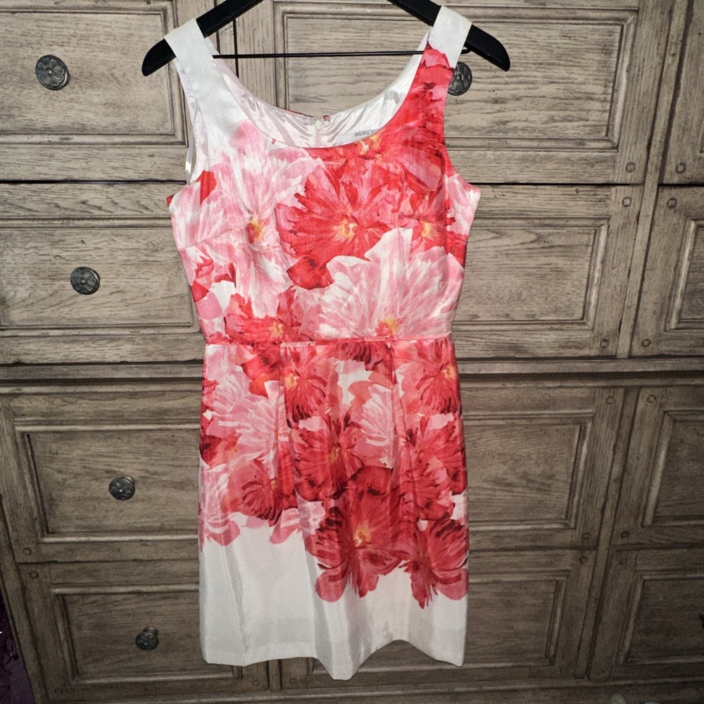 Studio One New York Floral Sleeveless Scoop Neck A-Line Dress Size 4